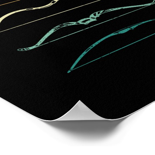 Vintager Bogenschütze-Jäger Poster (Ecke)