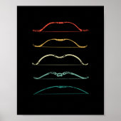 Vintager Bogenschütze-Jäger Poster (Vorne)