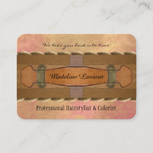 Vintager Bohemischer Hairstylist-Salon rund Visitenkarte