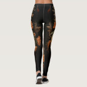 Vintager Bohemischer Zuckerhut Blüte Leggings (Rückseite)