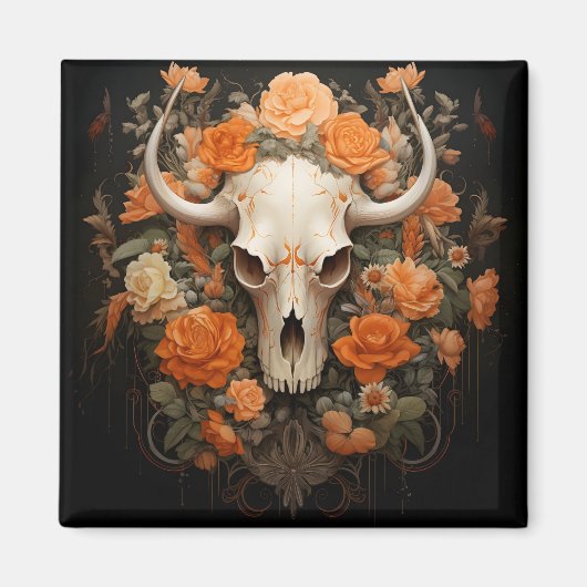 Vintager Bohemischer Zuckerhut Blüte Magnet (Vorne)