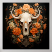 Vintager Bohemischer Zuckerhut Blüte Poster (Vorne)