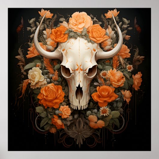 Vintager Bohemischer Zuckerhut Blüte Poster (Vorne)