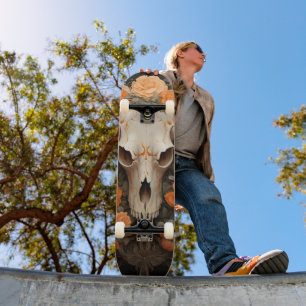 Vintager Bohemischer Zuckerhut Blüte Skateboard