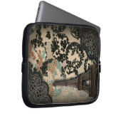 Vintager, böhmisch-blumengeschmückter Eiffelturm Laptopschutzhülle (Vorne Rechts)