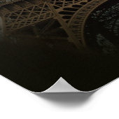 Vintager, böhmisch-blumengeschmückter Eiffelturm Poster (Ecke)