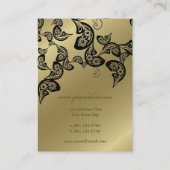 Vintager Boho Chic-Paisleyeleganter Blumenpfau Visitenkarte (Rückseite)