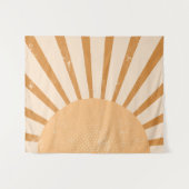 Vintager Boho Wall mit Retro-Regenbogenuntersatz Wandteppich (Vorderseite (Horizontal))