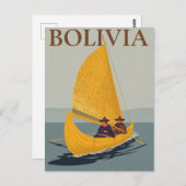 Vintager Boliviensee Titicaca Postkarte (Vorne/Hinten)