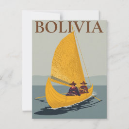 Vintager Boliviensee Titicaca Postkarte