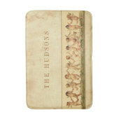 Vintager Bonbon, der glücklich die Engel Badematte (Vorderseite Vertikal)