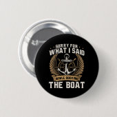 Vintager Bootsführer Shirt Männer Bootfahren Funny Button (Vorne & Hinten)