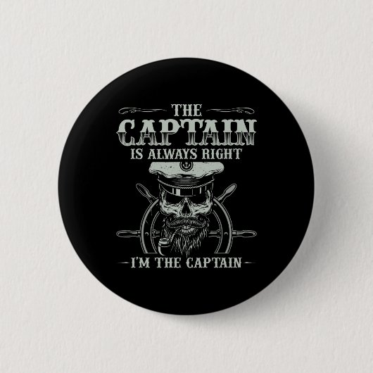 Vintager Bootsführer Shirt Männer Bootfahren Funny Button (Vorderseite)