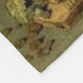 Vintager Borzoi-Malerei-FleeceThrow Fleecedecke (Ecke)