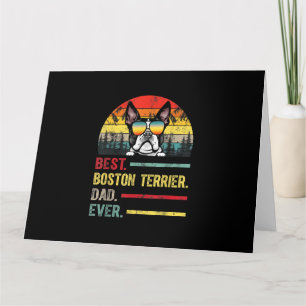 Vintager Boston Terrier Dog Lover Vathers Day Gesc Karte