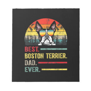 Vintager Boston Terrier Dog Lover Vathers Day Gesc Notizblock