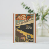 Vintager Bostoner Hauptbahnhof Postkarte (Stehend Vorderseite)