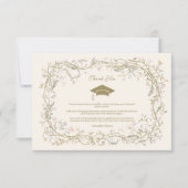 Vintager botanischer Abschluss Dankeskarte (Vorderseite)