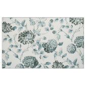 Vintager Botanischer Blauer Tansy Floral Toile Stoff (Fat Quarter (45,7 x 55,9 cm))