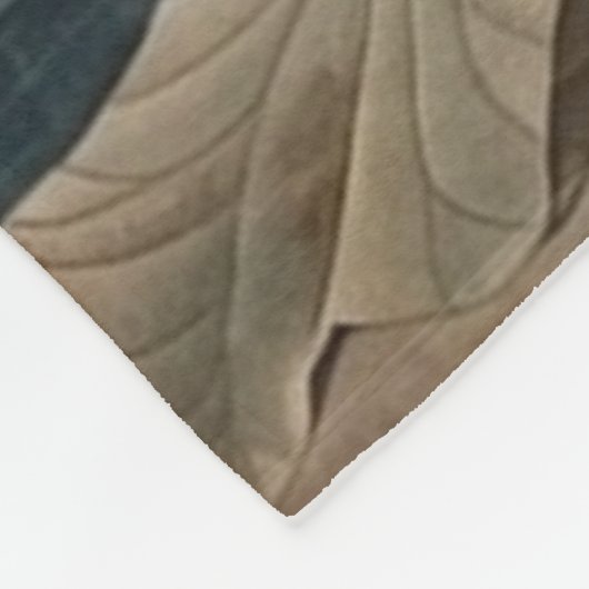 Vintager botanischer Blaukran anpassbar Fleecedecke (Ecke)