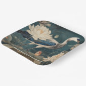 Vintager botanischer Blaukran anpassbar Pappteller (Gewinkelt)