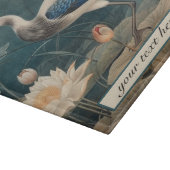 Vintager botanischer Blaukran anpassbar Schneidebrett (Ecke)