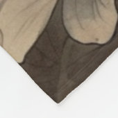 Vintager botanischer Blaukran individuell anpassba Fleecedecke (Ecke)