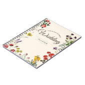 Vintager Botanischer Blume Bridal Weddingplaner Notizblock (Linke Seite)