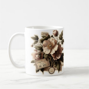 Vintager botanischer Blume-Cup Kaffeetasse