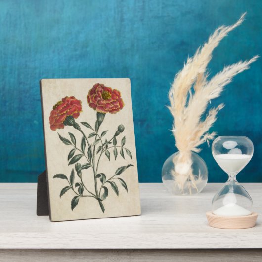 Vintager Botanischer Blumenstrauß Fotoplatte (Seite)