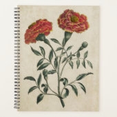 Vintager Botanischer Blumenstrauß Planer (Vorderseite)