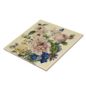 Vintager Botanischer Bouquet aus gemischten Blume Fliese (Seite)