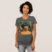 Vintager botanischer Collage T - Shirt (Vorne ganz)