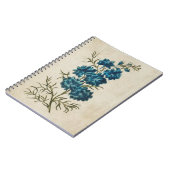 Vintager Botanischer Doppelspur Notizblock (Linke Seite)