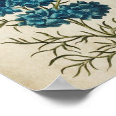 Vintager Botanischer Doppelspur Poster (Ecke)