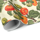 Vintager botanischer Druck der Tomate Geschenkpapier (Rolleneckpunkt)