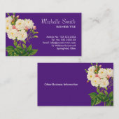 Vintager botanischer Druck-Gärtner-mit Visitenkarte (Vorne/Hinten)