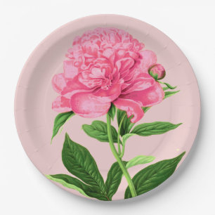 Vintager botanischer Druck, Pappteller