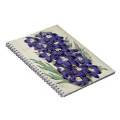 Vintager Botanischer Fraser's Bee Larkspur Notizblock (Rechte Seite)