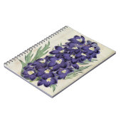 Vintager Botanischer Fraser's Bee Larkspur Notizblock (Linke Seite)