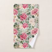 Vintager botanischer Garten Blume Muster Bath Badhandtuch Set (Handtuch)