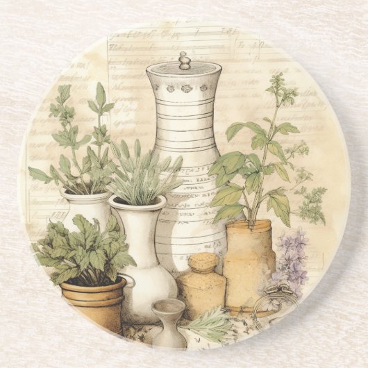 Vintager botanischer Garten Getränkeuntersetzer (Vorne)