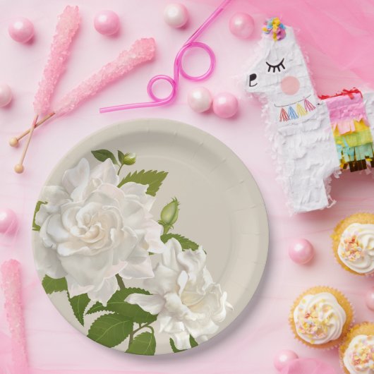 Vintager botanischer Garten Pappteller (Party)