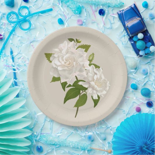 Vintager botanischer Garten Pappteller (Party)