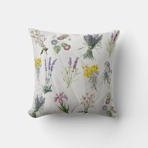 Vintager botanischer Garten Print, Garten Nostalgi Kissen
