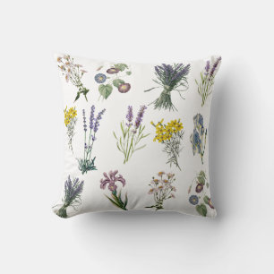 Vintager botanischer Garten Print, Garten Nostalgi Kissen