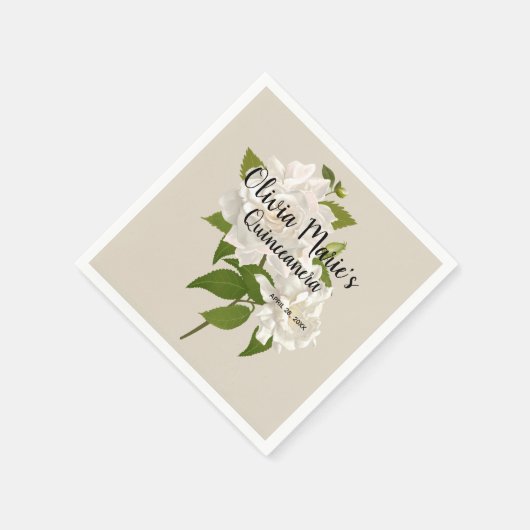 Vintager botanischer Garten Serviette (Ecke)