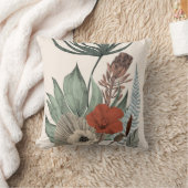 Vintager botanischer Garten - Wildblumen & Protea  Kissen (Decke)