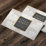 Vintager botanischer Ginkgo Makeup Artist Friseur  Visitenkarte<br><div class="desc">Vintage botanische Ginkgo Blätter Makeup Artist & Hair Salon Business Cards.</div>