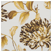Vintager Botanischer Goldflorenteich Stoff (Muster)